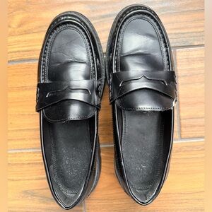 H&M Classic Black Lug Sole Loafers for Women